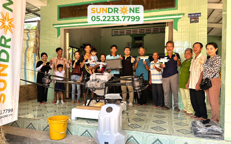 THÊM MỘT MÁY BAY NÔNG NGHIỆP DJI AGRAS T40 VỀ TẠI LAI VUNG, ĐỒNG THÁP | SUNDRONE BÀN GIAO MÁY BAY NÔNG NGHIỆP